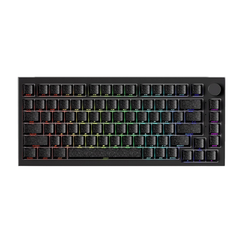 Akko 5075 V5 TMR magnetic keyboard with carbon fibre textured keycaps