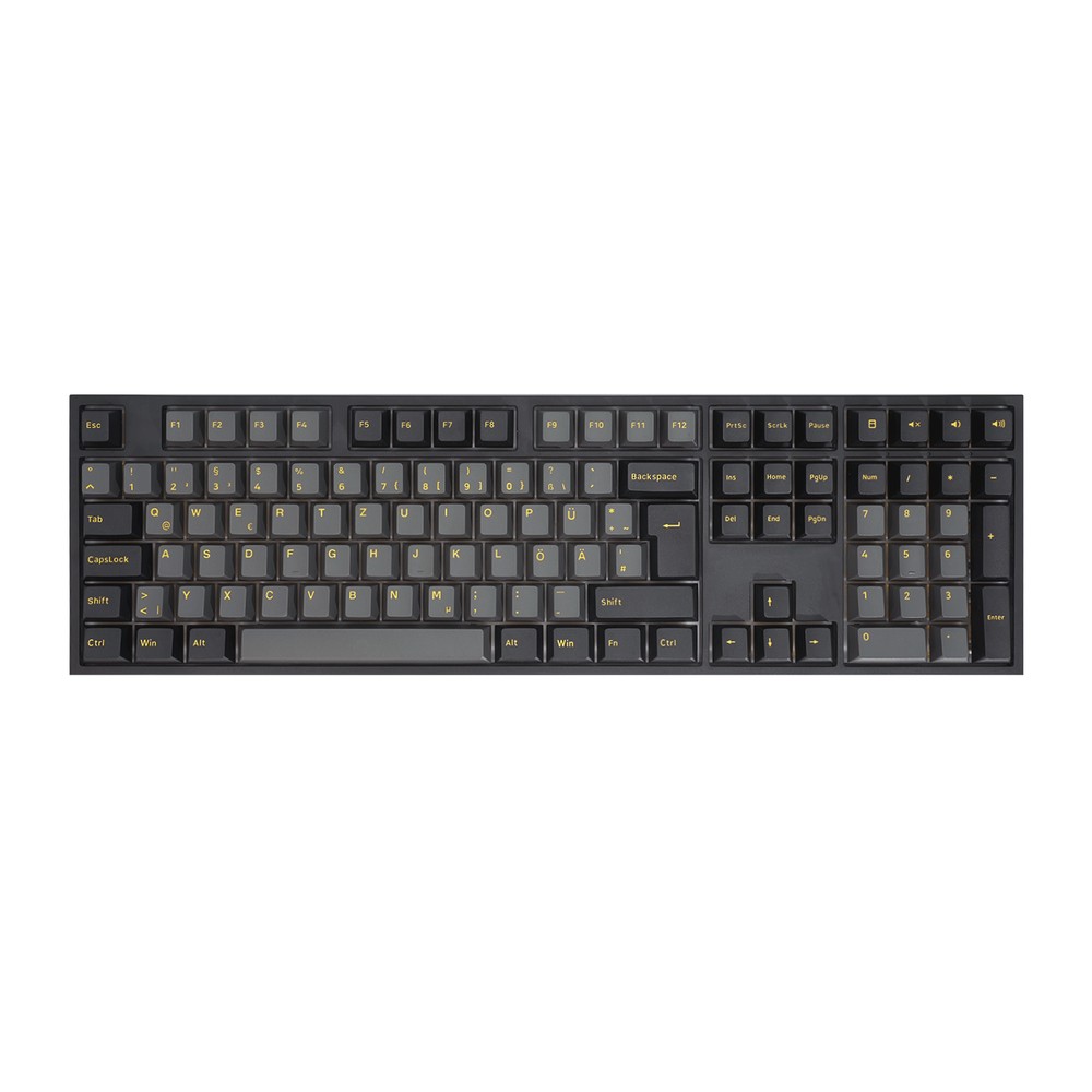 Akko Black and Gold 5108 V5 ISO full-size mechanical keyboard with German legends and a number pad